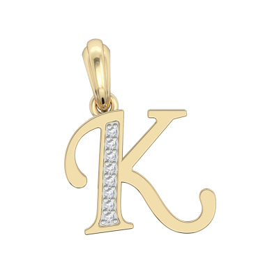Gold Alphabet K charm